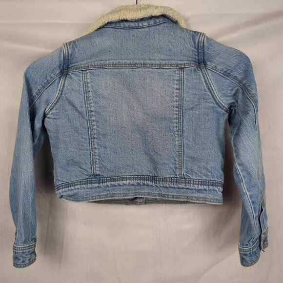 Cat & Jack Cropped Jean Jacket with Faux Fur Lining - Picture 6 of 6